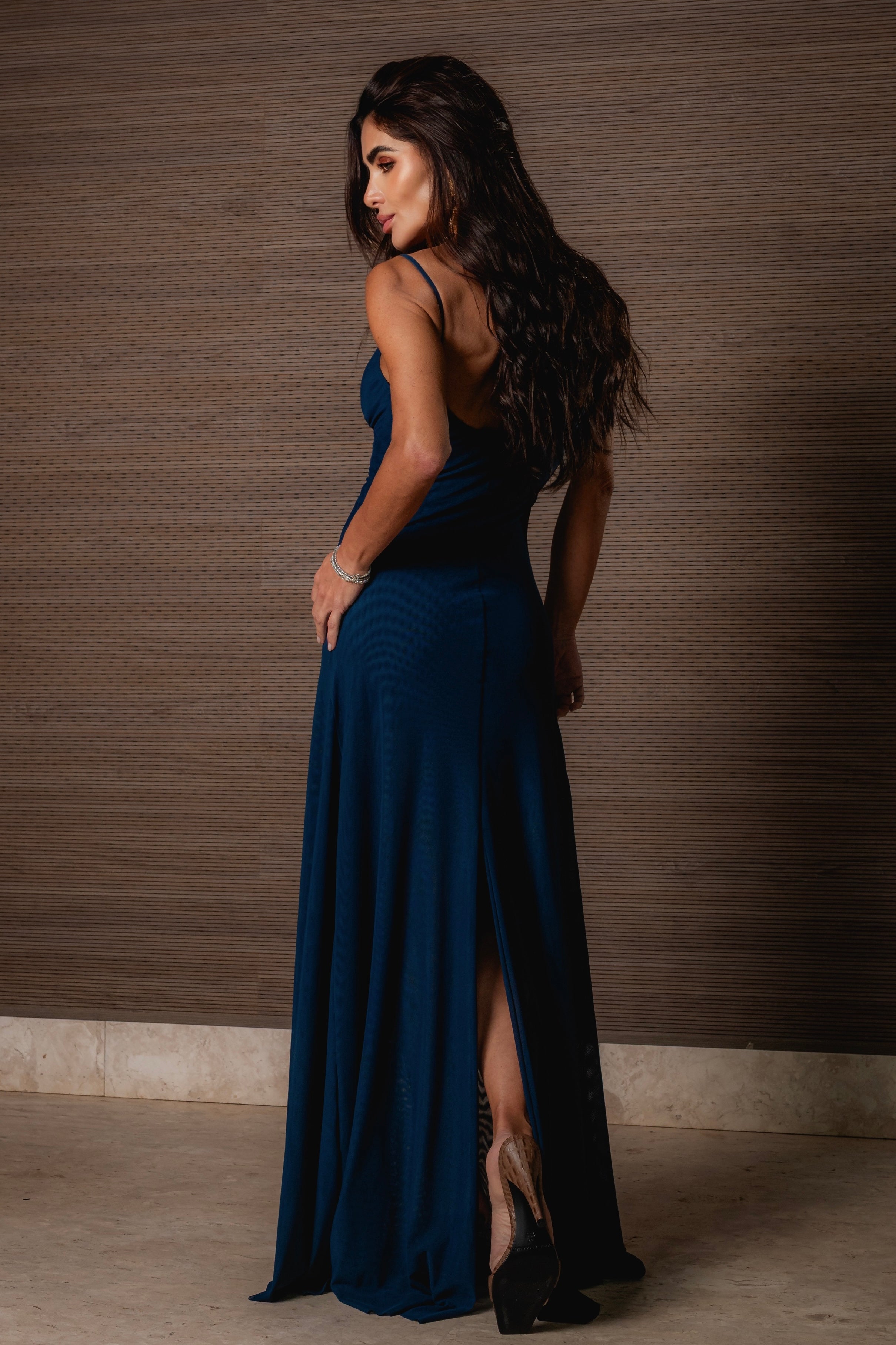 Vestido De Tule De Alcinha Franzido