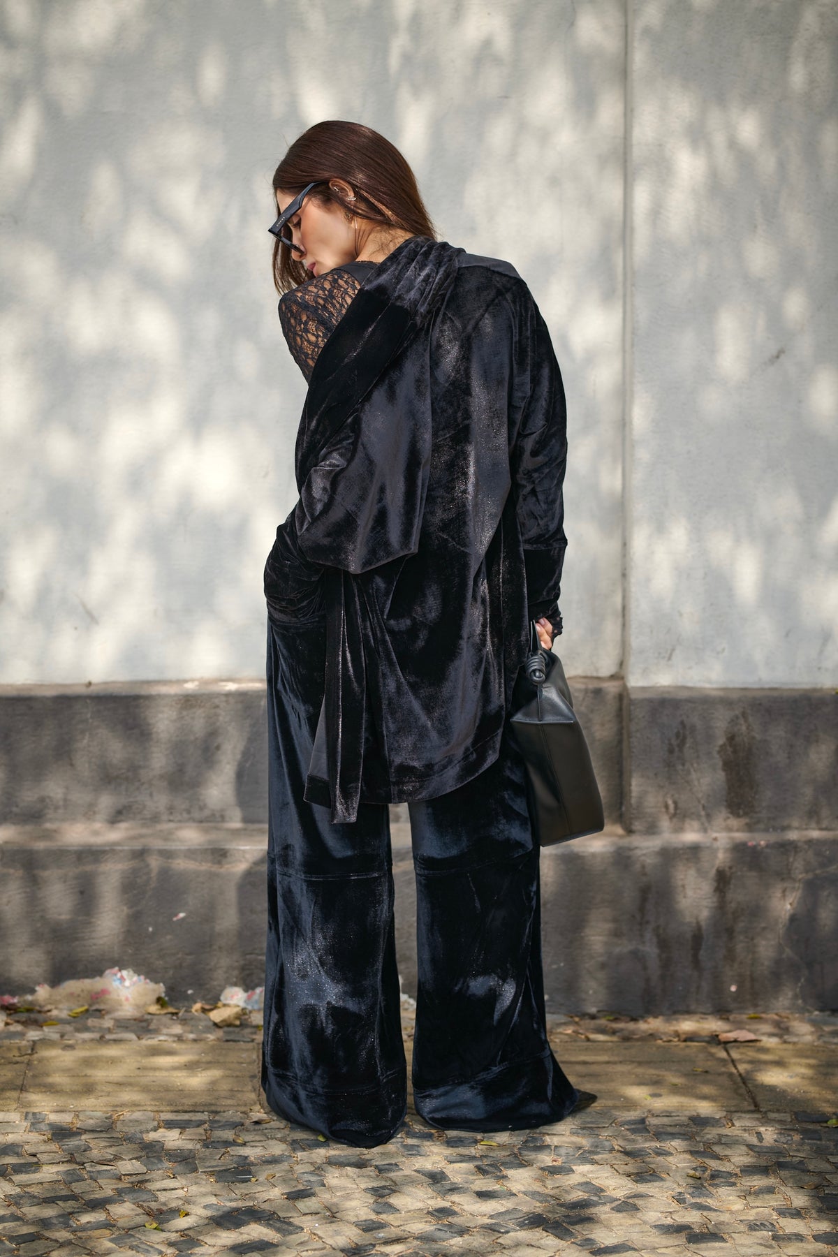 Conjunto Kimono e Pantalona em Veludo
