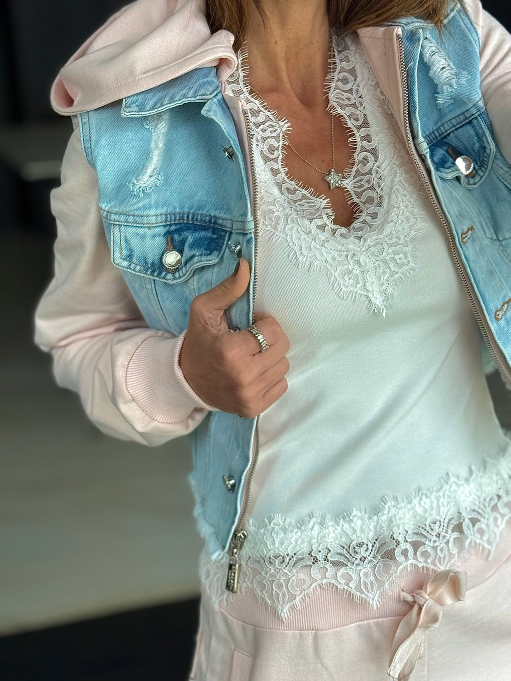 Conjunto Jaqueta E Calça Jeans Moleton