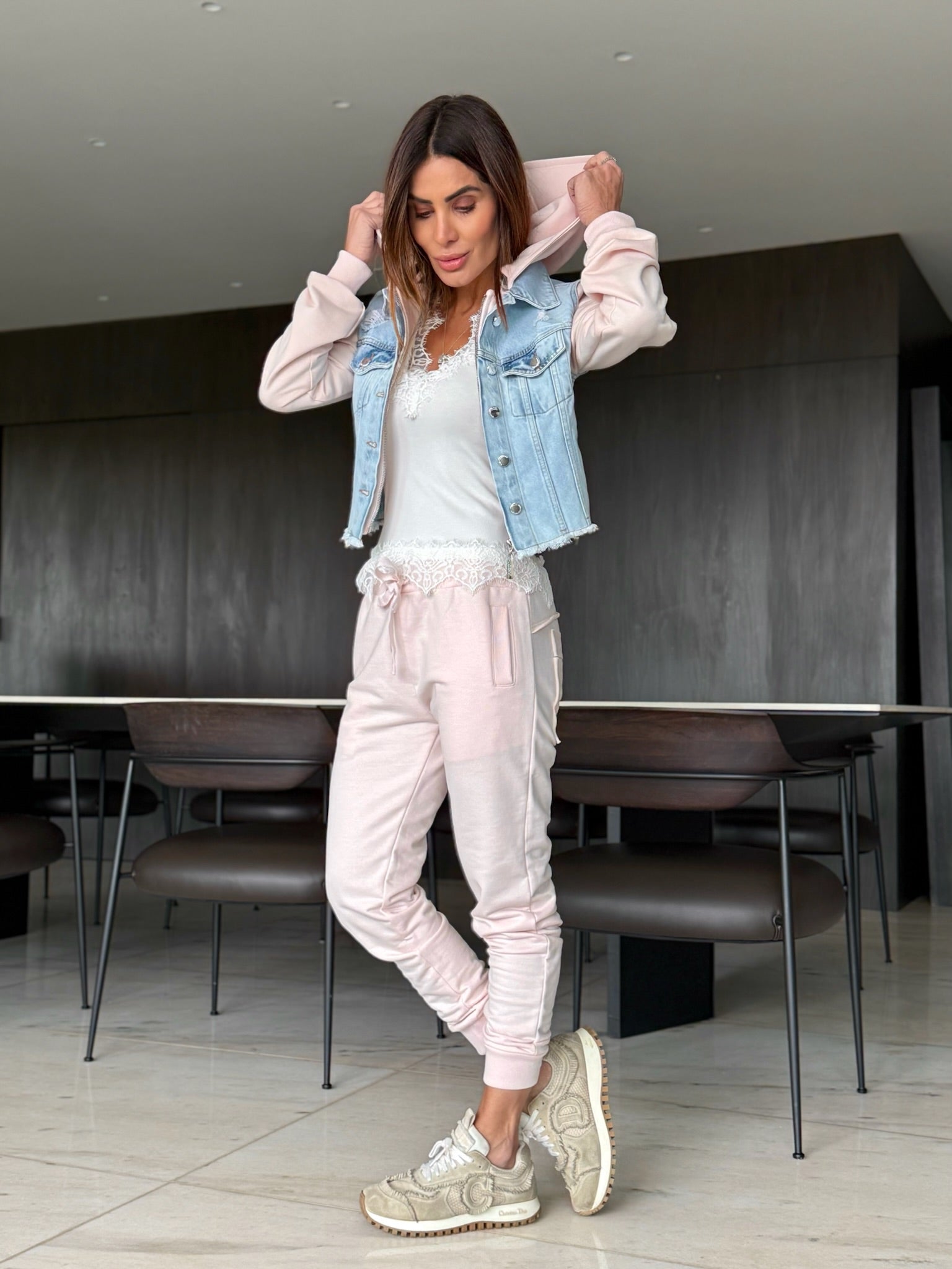 Conjunto Jaqueta E Calça Jeans Moletom