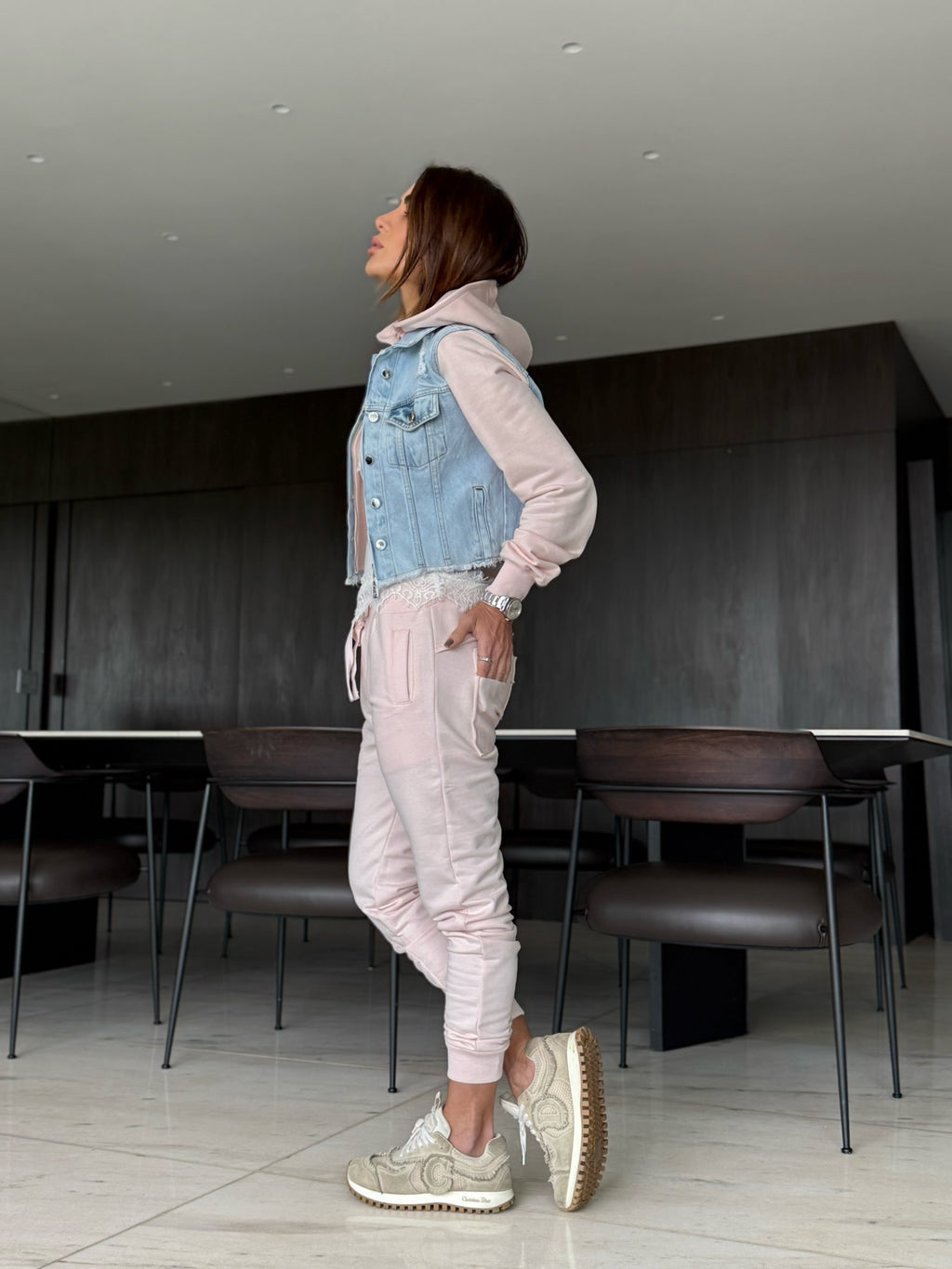 Conjunto Jaqueta E Calça Jeans Moleton