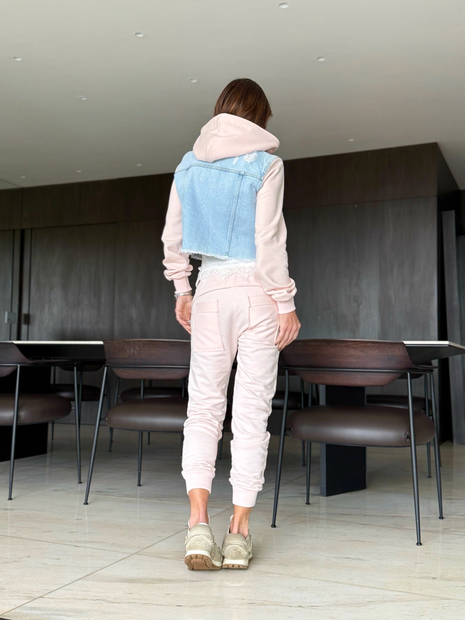 Conjunto Jaqueta E Calça Jeans Moletom