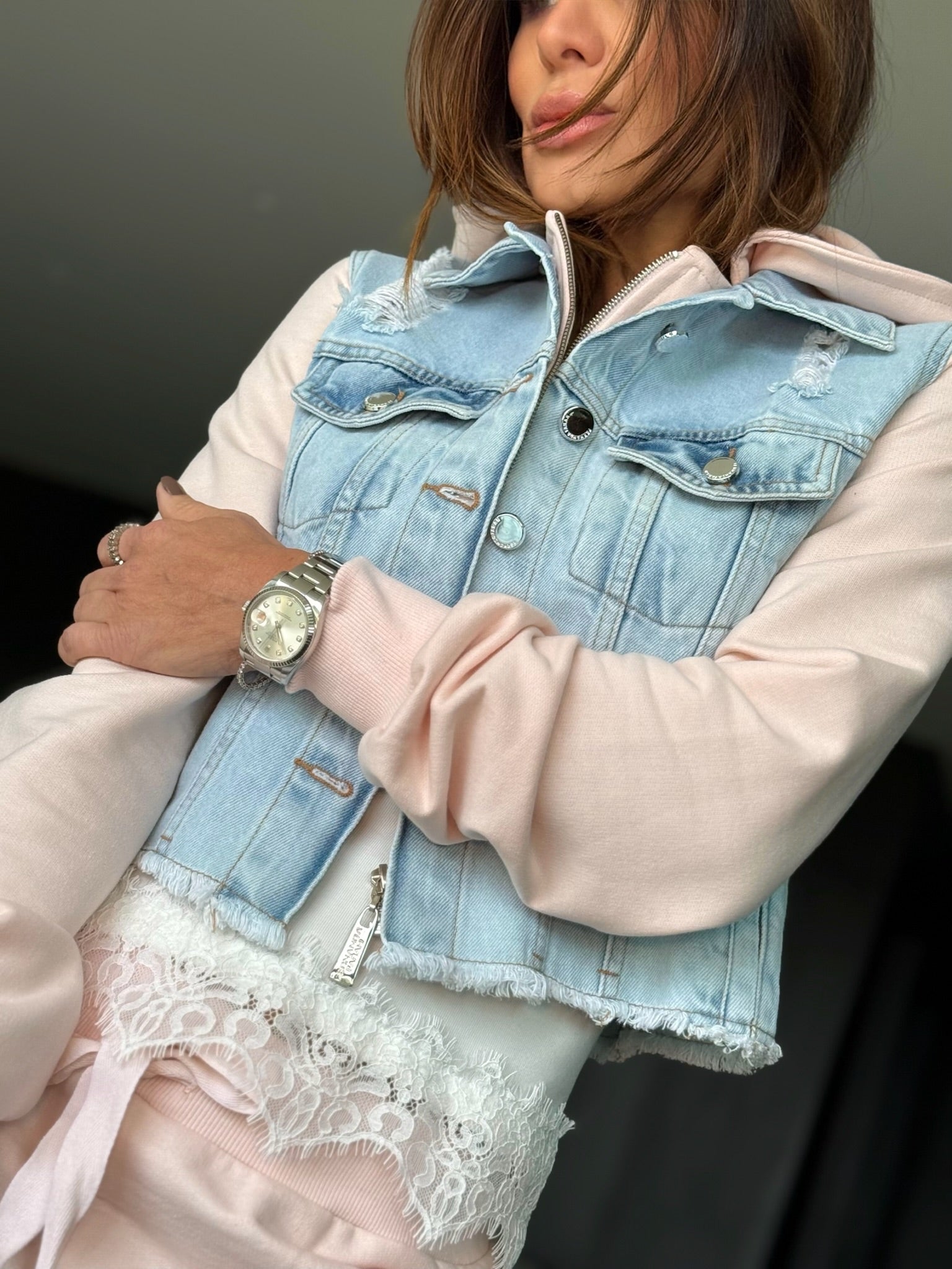 Conjunto Jaqueta E Calça Jeans Moleton