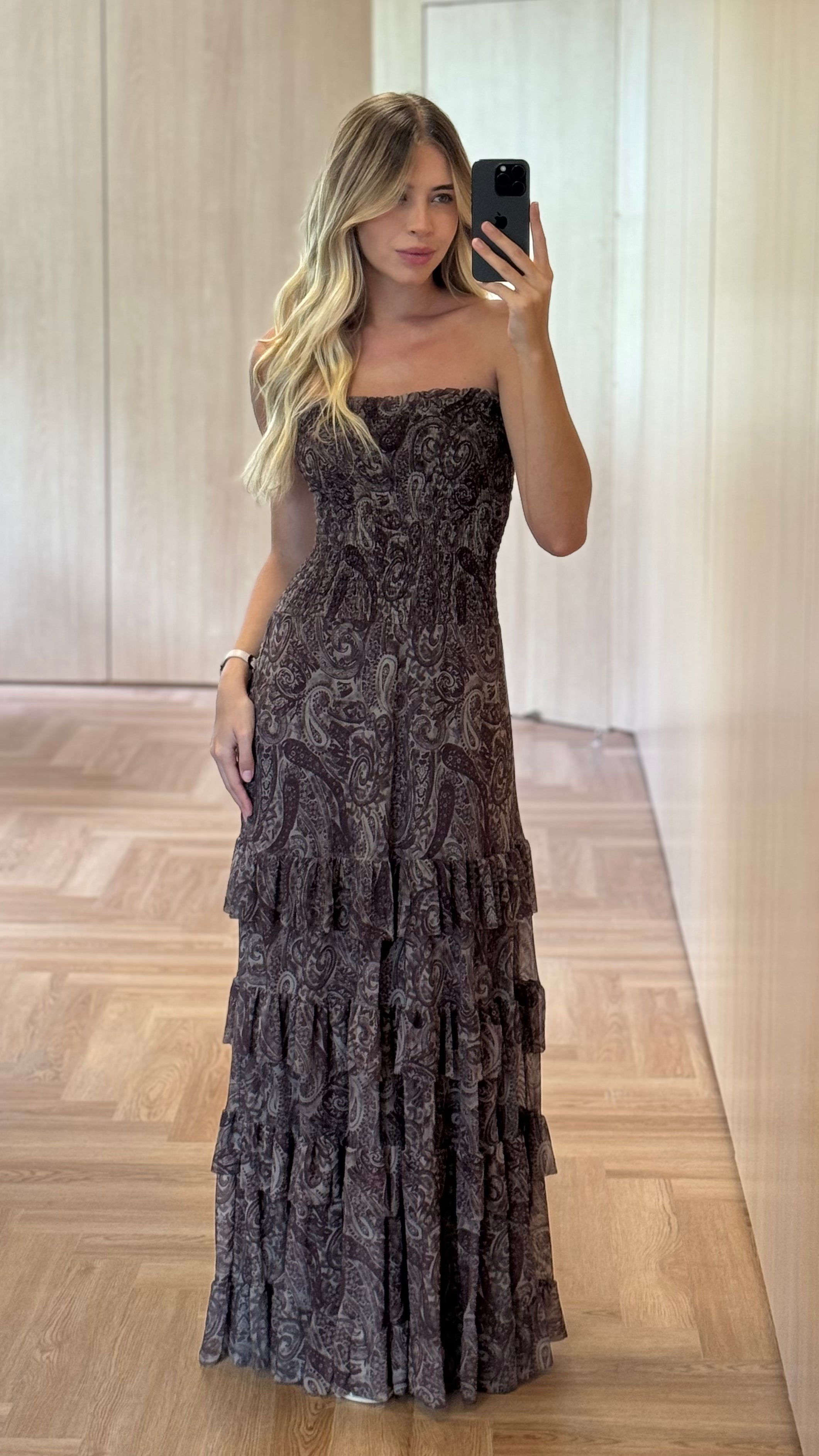 Vestido Tomara Que Caia Em Lastex Estampado