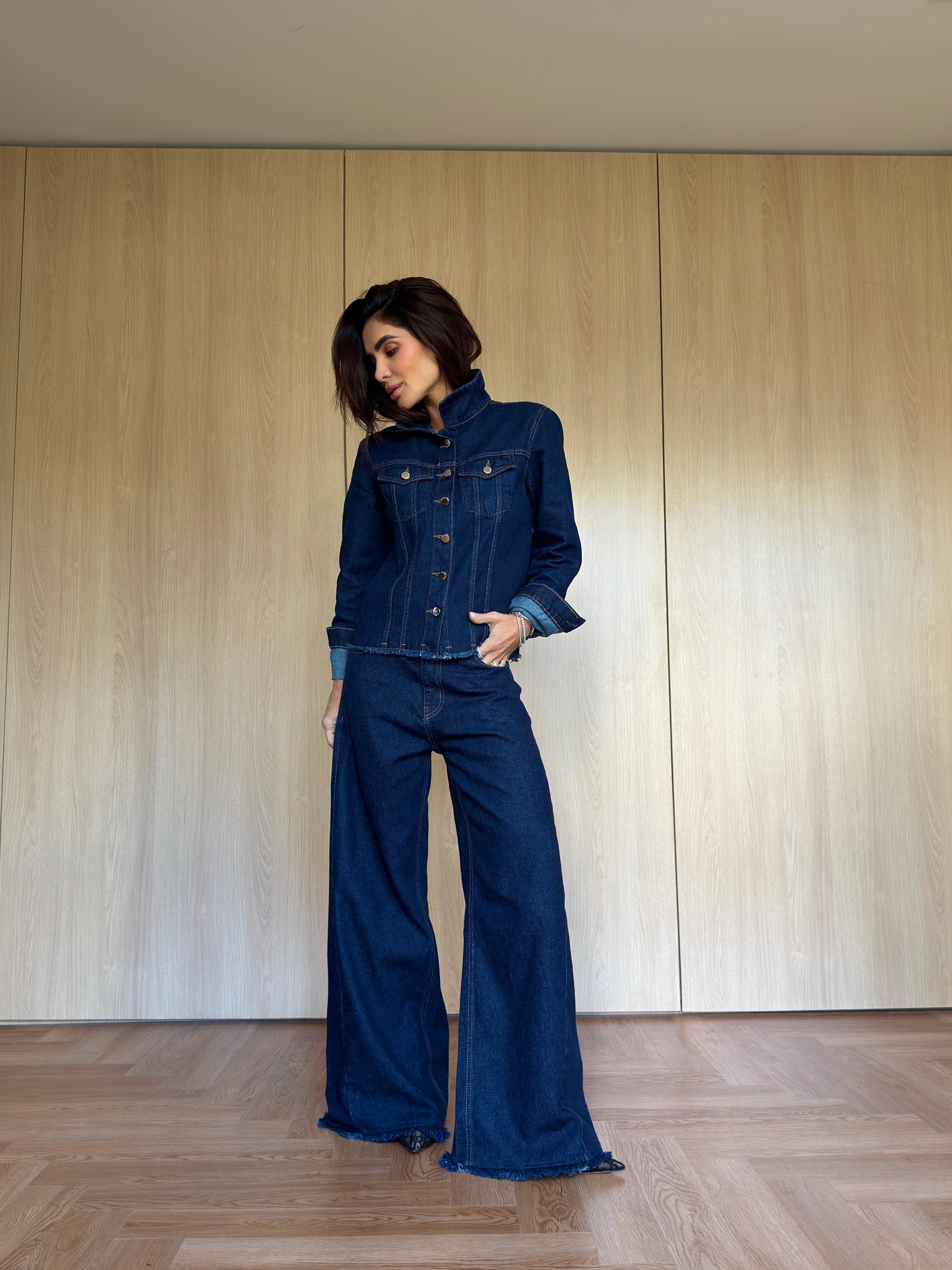 Calça Jeans Pantalona