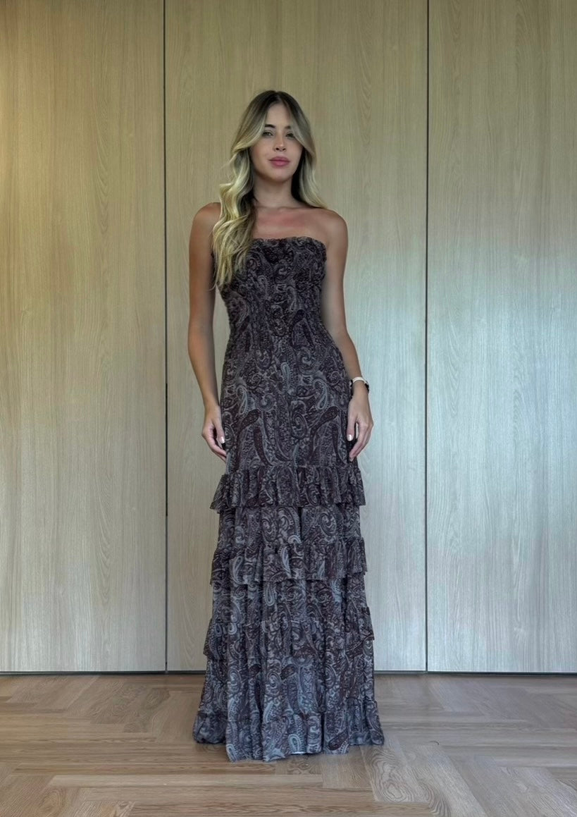 Vestido Tomara Que Caia Em Lastex Estampado