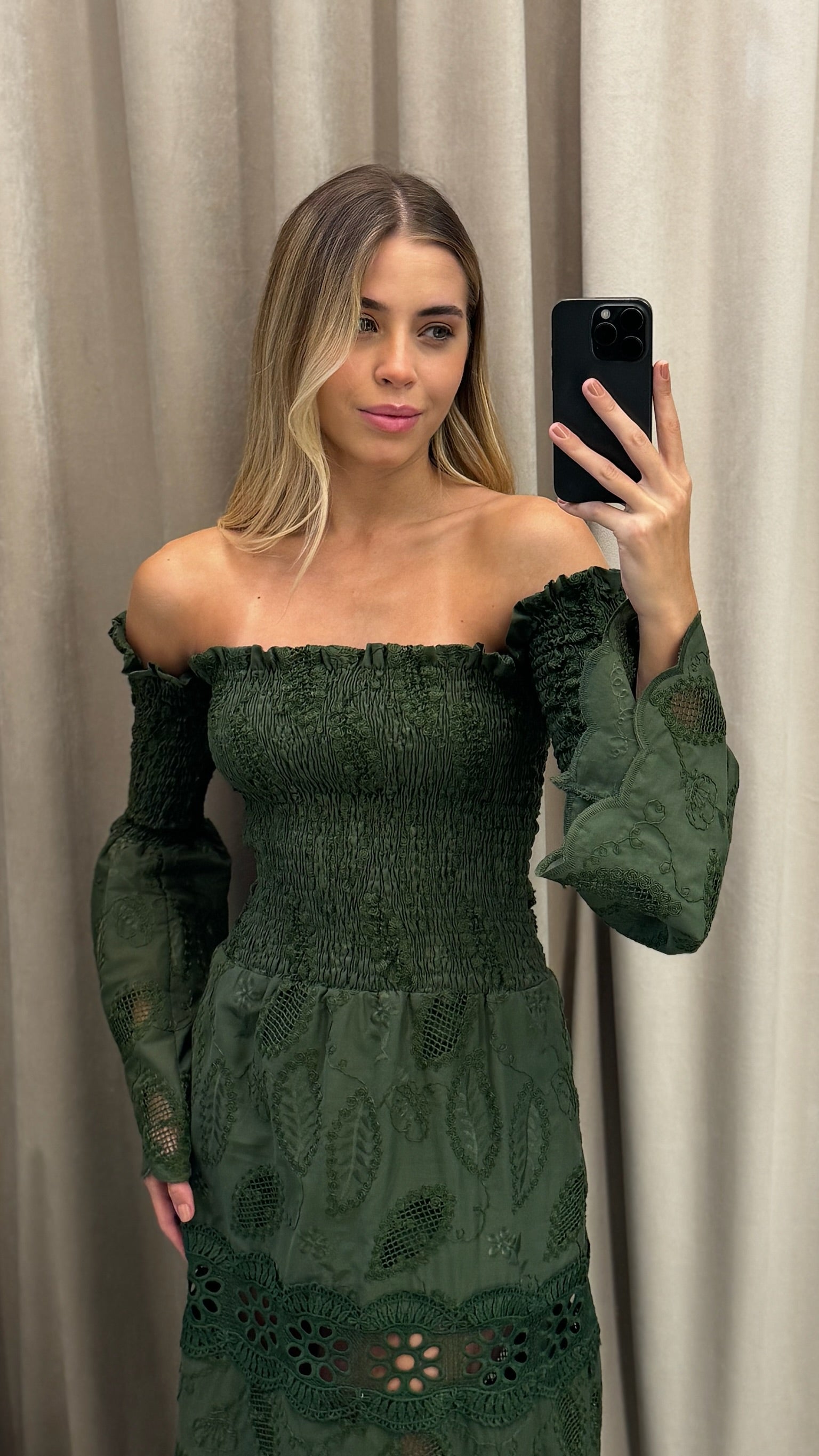 Vestido Laise Com Lastex Ombro A Ombro