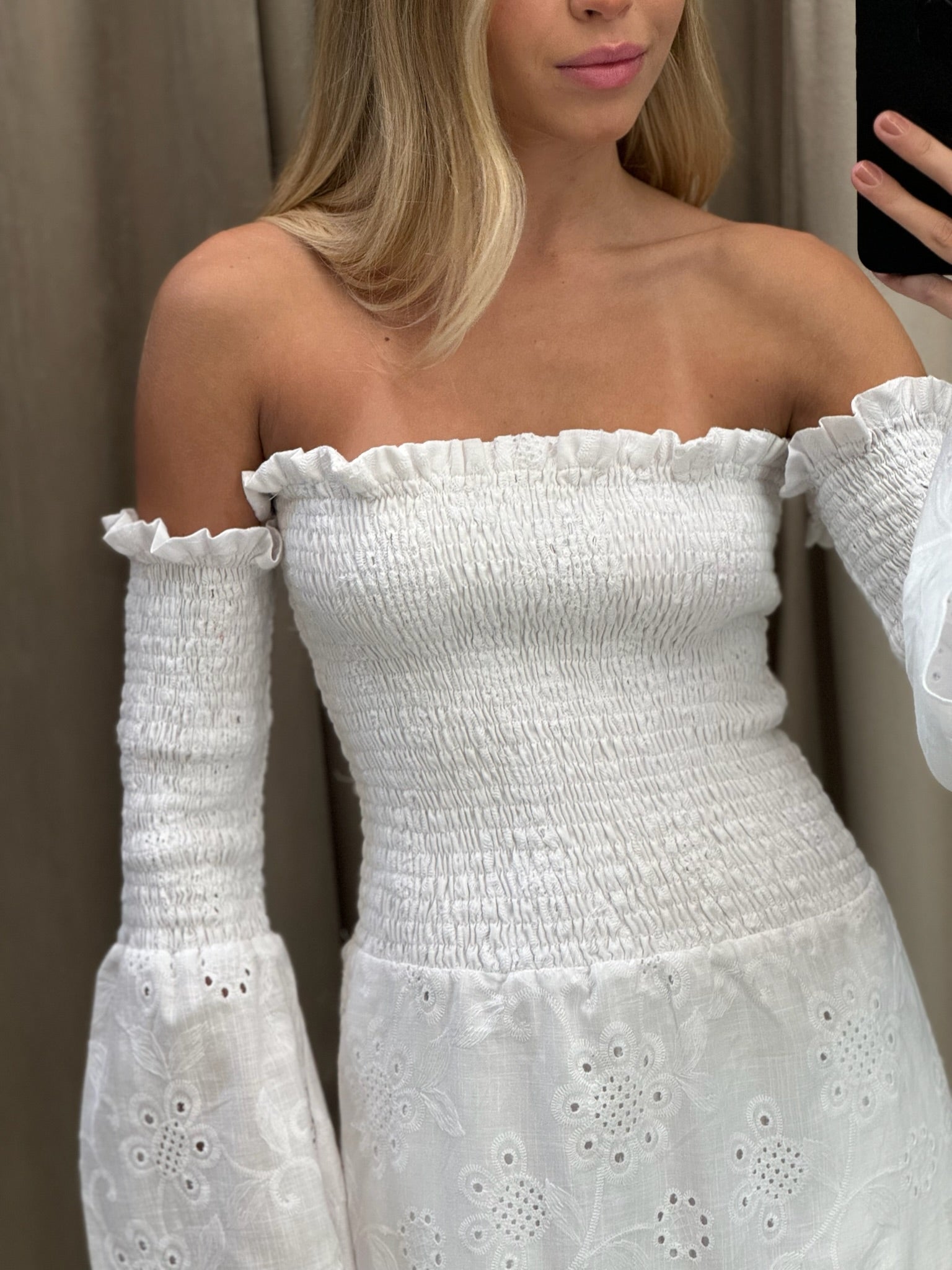 Vestido Laise Com Lastex Ombro A Ombro