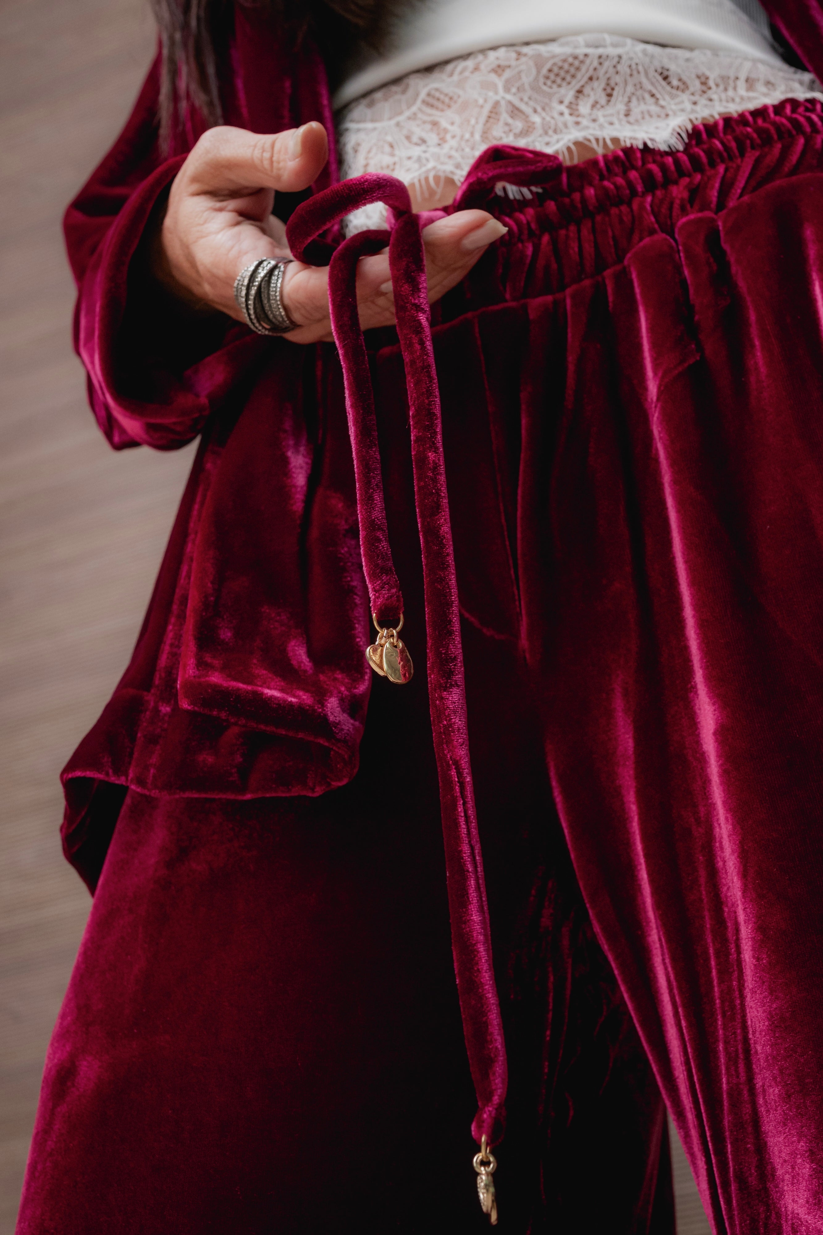 Conjunto Kimono e Pantalona em Veludo