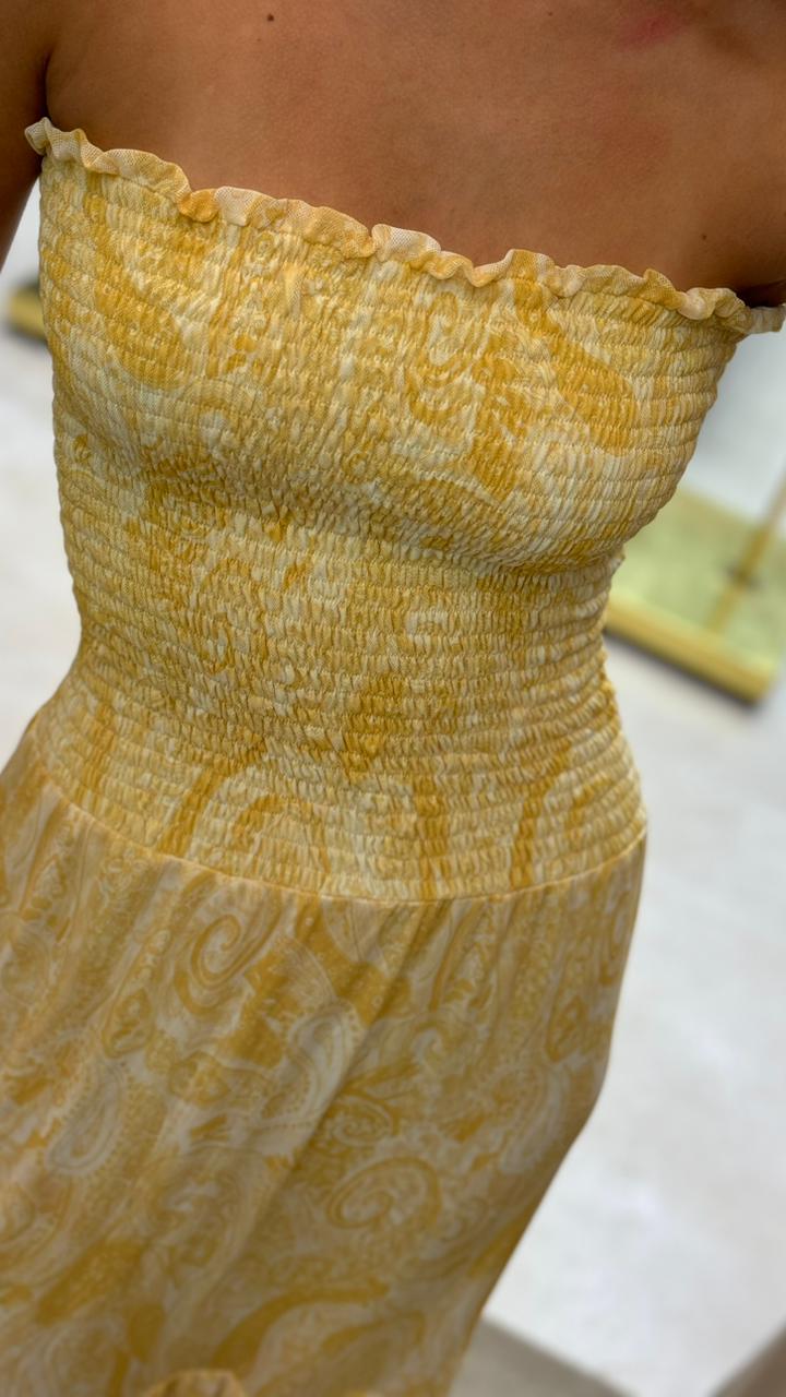 Vestido Tomara Que Caia Em Lastex Estampado