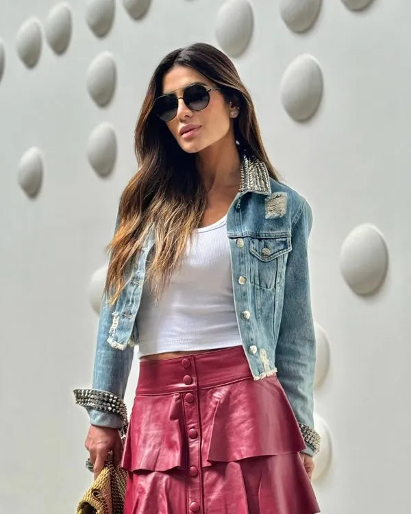 Jaqueta Com Gola E Punho De Spikes