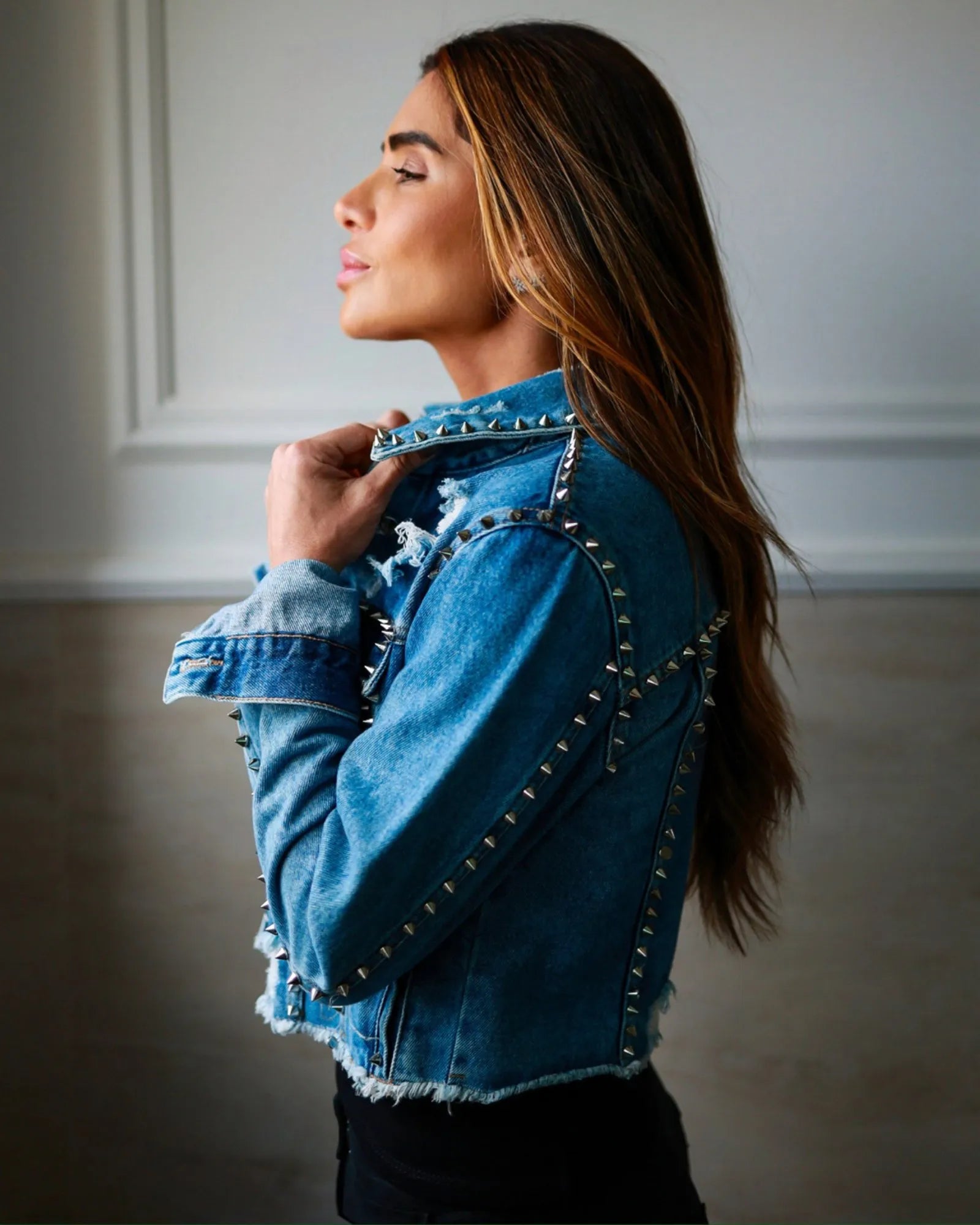 Jaqueta Com Detalhes Em Spikes